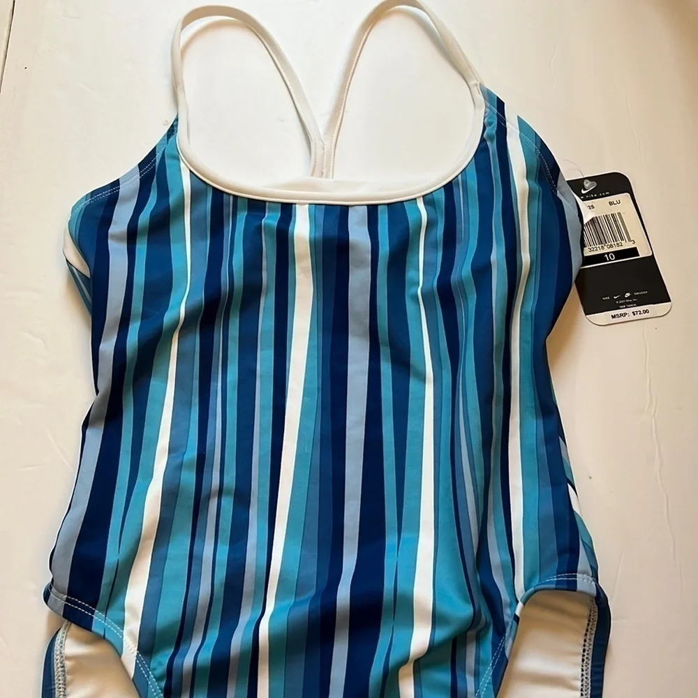Nike Polyester Lycra spandex blend One Piece swimsuit Size 10 NWT U Back